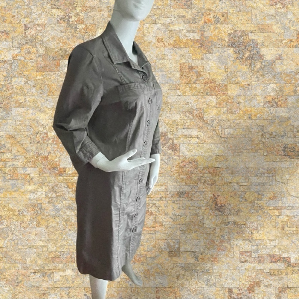Boden Khaki Cotton Button Down Dress Size 10R